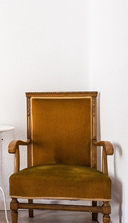 Vintage velvet armchair