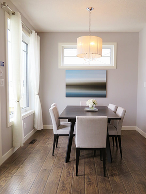 Modern dining table and chairs